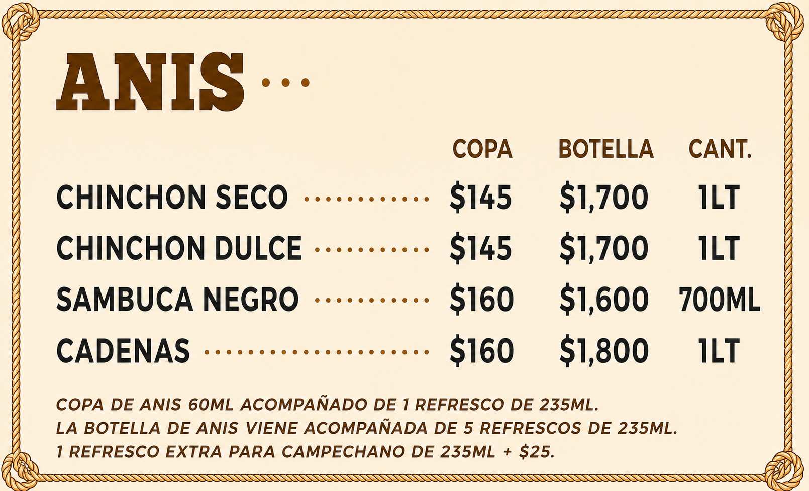 Menú - Anis