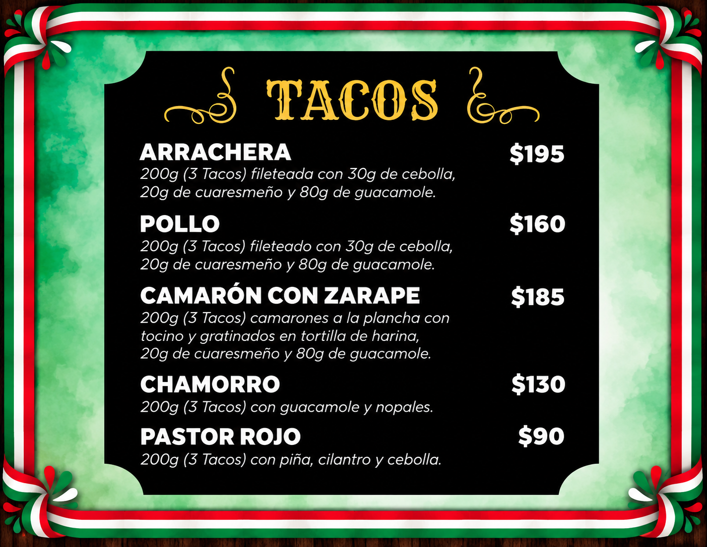 Carta - Tacos