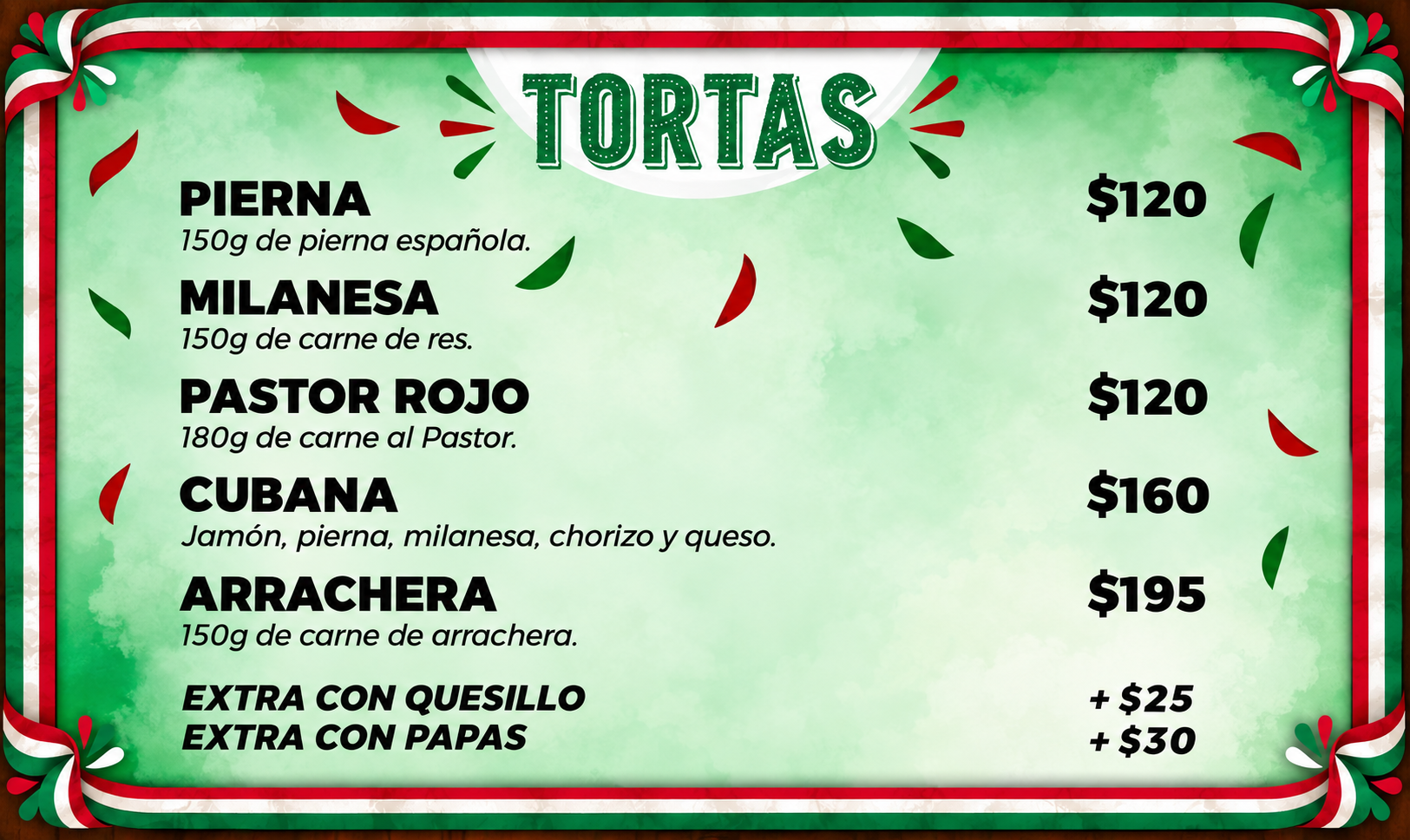 Carta - Tortas